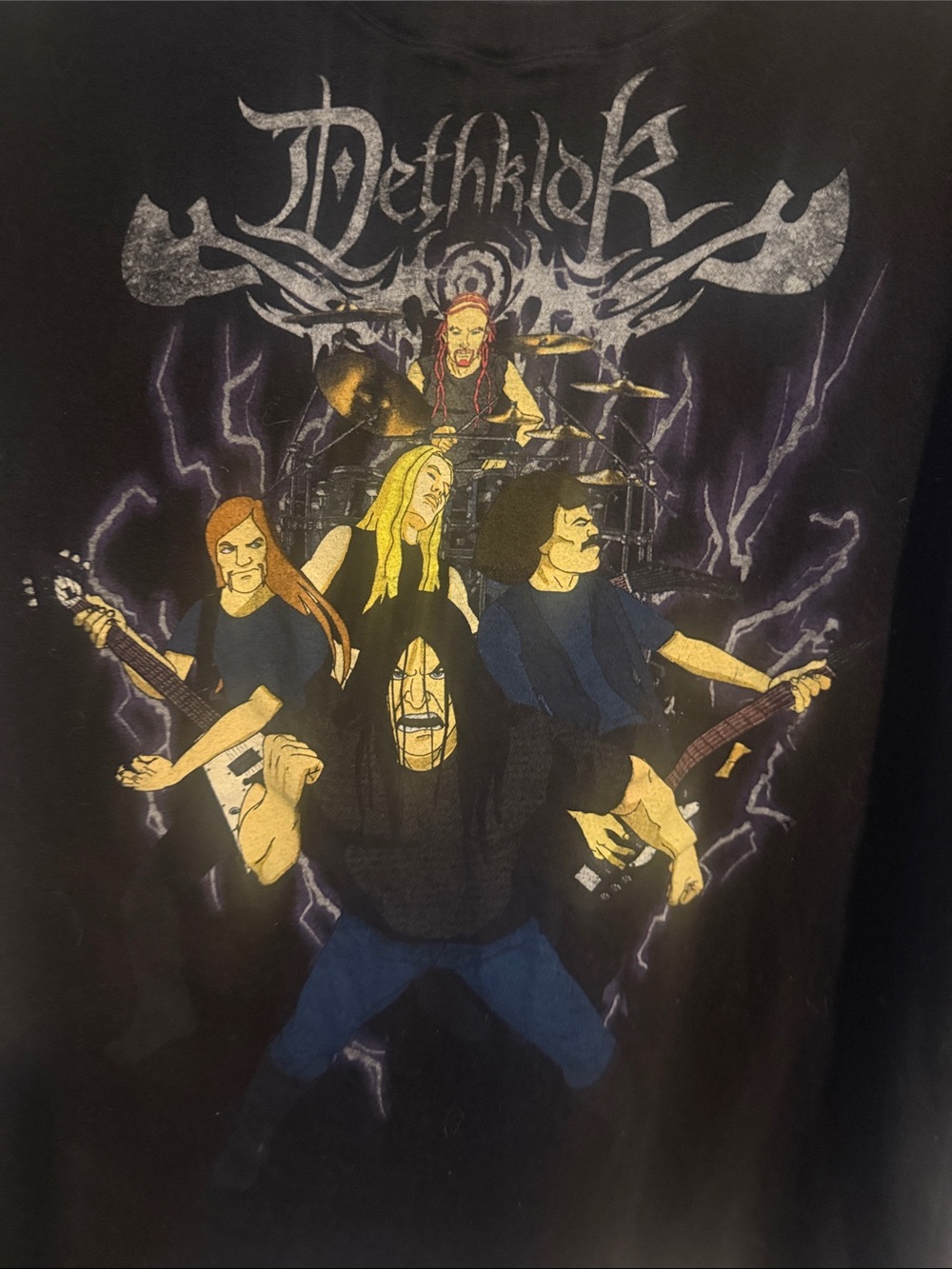 Dethklok Black Graphic Band Tee - Juniors Short Sleeve Shirt - Picture 3 of 3